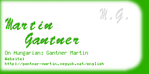 martin gantner business card